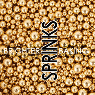 BUBBLE & BOUNCE SHINY GOLD (500g) Sprinkles - by Sprinks