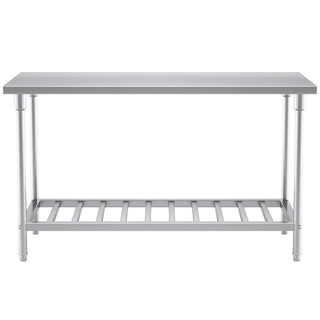 SOGA Commercial Catering Kitchen Stainless Steel Prep Work Bench Table 150*70*85cm