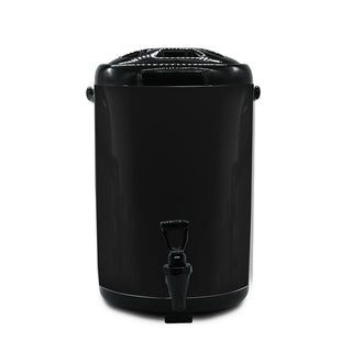 SOGA 4X 14L Stainless Steel Insulated Milk Tea Barrel Hot and Cold Beverage Dispenser Container with Faucet Black