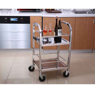 SOGA Stainless Steel Drink Wine Food Cart Trolley Commercial Kitchen Utility