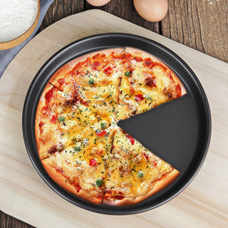 SOGA 6X 9-inch Round Black Steel Non-stick Pizza Tray Oven Baking Plate Pan