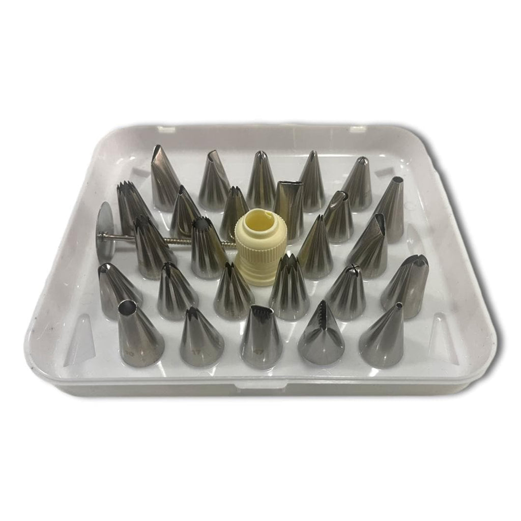 29 Pcs Deluxe Cake Decorating Tip Set Hot Stuff Bakeware