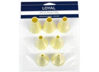 Plastic Pastry Tips Tube Round Only Set (7pc)