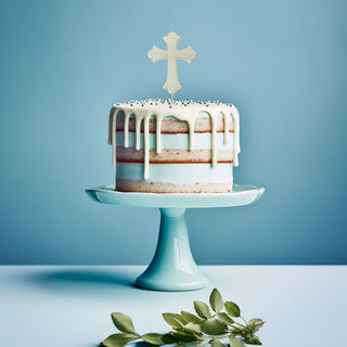 CROSS - SILVER Plated Cake Topper