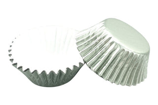 GUN METAL Mini 35mm Foil Cupcake Cases (50pk)