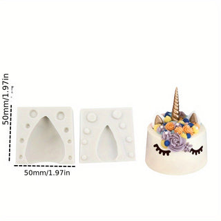 3D UNICORN Silicone Chocolate Mould Set (5pk) (Horn, Eyebrow and Ear)
