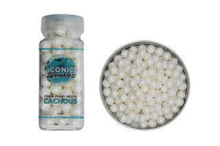 PEARLY WHITE 10mm Edible Pearls - 100g