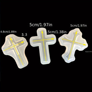 5pcs Cross Pendants Silicone Moulds / Fondant Moulds`