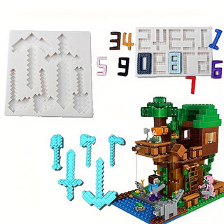 MINECRAFT PICKAXE/SWORD/TOOLS Collection Silicone Mould / Chocolate Mould