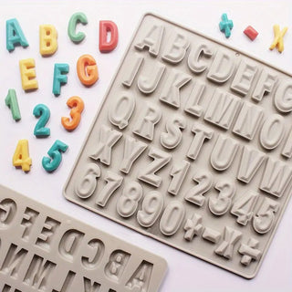 Small Alphabetic, Numbers and Symbols Silicone Mould / Crayon Resin Mould