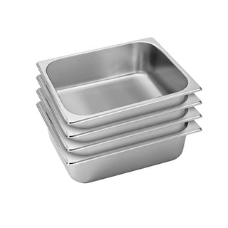 SOGA 4X Gastronorm GN Pan Full Size 1/2 GN Pan 10cm Deep Stainless Steel Tray