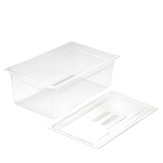 SOGA 200mm Clear Gastronorm GN Pan 1/1 Food Tray Storage with Lid