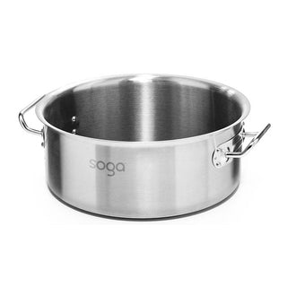 SOGA Stock Pot 14L Top Grade Thick Stainless Steel Stockpot 18/10 Without Lid