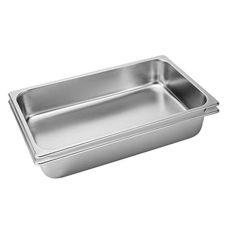 SOGA 2X Gastronorm GN Pan Full Size 1/1 GN Pan 10cm Deep Stainless Steel Tray