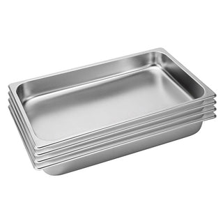 SOGA 4X Gastronorm GN Pan Full Size 1/1 GN Pan 6.5cm Deep Stainless Steel Tray