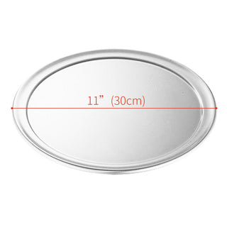 SOGA 2X 11-inch Round Aluminum Steel Pizza Tray Home Oven Baking Plate Pan