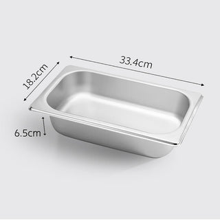 SOGA 12X Gastronorm GN Pan Full Size 1/3 GN Pan 6.5 cm Deep Stainless Steel Tray