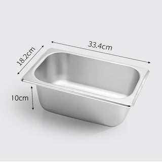 SOGA 4X Gastronorm GN Pan Full Size 1/3 GN Pan 10cm Deep Stainless Steel Tray