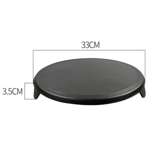 SOGA 2X 33CM Reversible Round Cast Iron Crepes Pan Baking Cookie Pancake Pizza Bakeware