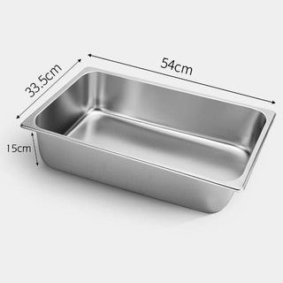 SOGA 6X Gastronorm GN Pan Full Size 1/1 GN Pan 15cm Deep Stainless Steel Tray