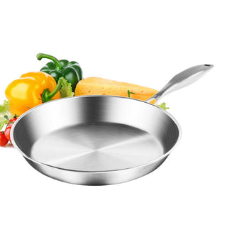 SOGA Stainless Steel Fry Pan 32cm Frying Pan Top Grade Induction Cooking FryPan