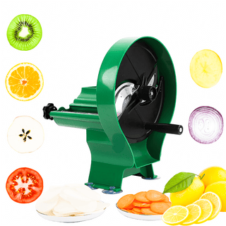 SOGA 2X Commercial Manual Vegetable Fruit Slicer Kitchen Cutter Machine Green