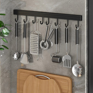 SOGA 41cm Wall Mounted Kitchen Utensil Storage Rack Space-Saving Spatula Organiser with Durable Hooks