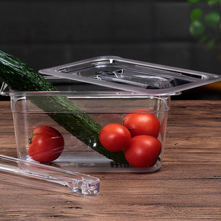 SOGA 200mm Clear Gastronorm GN Pan 1/1 Food Tray Storage Bundle of 6 with Lid