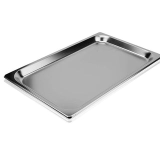 SOGA Gastronorm GN Pan Full Size 1/1 GN Pan 6.5cm Deep Stainless Steel Tray With Lid