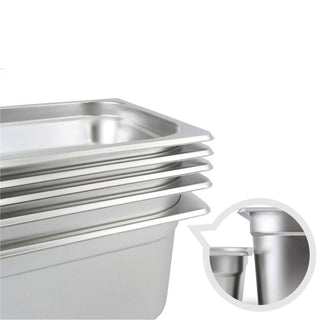 SOGA Gastronorm GN Pan Full Size 1/1 GN Pan 4cm Deep Stainless Steel Tray