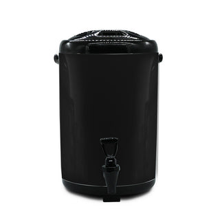 SOGA 10L Stainless Steel Insulated Milk Tea Barrel Hot and Cold Beverage Dispenser Container with Faucet Black