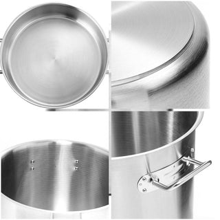 SOGA Stock Pot 14L Top Grade Thick Stainless Steel Stockpot 18/10 Without Lid