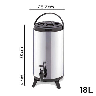 SOGA 8X 18L Portable Insulated Cold/Heat Coffee Tea Beer Barrel Brew Pot With Dispenser