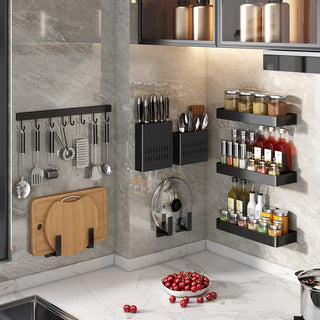 SOGA 2X 41cm Wall Mounted Kitchen Utensil Storage Rack Space-Saving Spatula Organiser with Durable Hooks