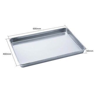 SOGA Gastronorm Trolley 16 Tier Stainless Steel with 60*40*5cm Aluminum Baking Pan Cooking Tray for Bakers