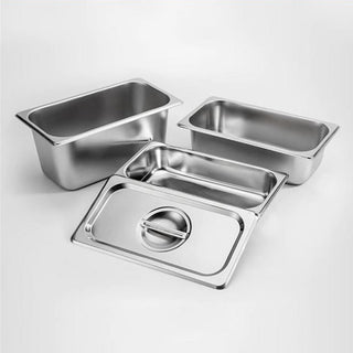 SOGA 6X Gastronorm GN Pan Full Size 1/1 GN Pan 2cm Deep Stainless Steel Tray