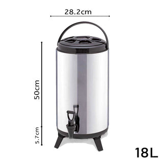 SOGA 6X 18L Portable Insulated Cold/Heat Coffee Tea Beer Barrel Brew Pot With Dispenser