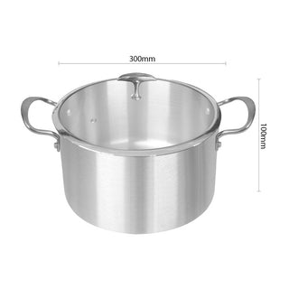 SOGA 2X Stainless Steel 30cm Casserole With Lid Induction Cookware