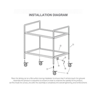 SOGA 2X 2 Tier 75Ã—40Ã—83cm Stainless Steel Kitchen Trolley Bowl Collect Service Food Cart Small