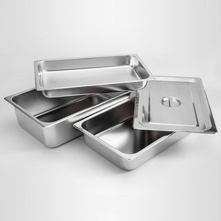 SOGA 4X Gastronorm GN Pan Full Size 1/1 GN Pan 4cm Deep Stainless Steel Tray