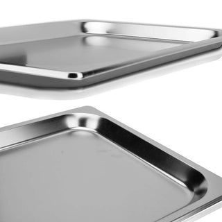 SOGA Gastronorm GN Pan Full Size 1/1 GN Pan 6.5cm Deep Stainless Steel Tray With Lid