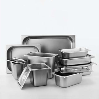 SOGA 4X Gastronorm GN Pan Full Size 1/2 GN Pan 10cm Deep Stainless Steel Tray