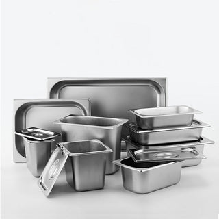 SOGA 4X Gastronorm GN Pan Full Size 1/3 GN Pan 20cm Deep Stainless Steel Tray