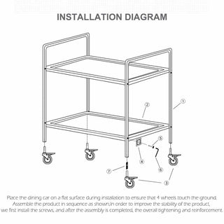 SOGA 2 Tier Stainless Steel Kitchen Trolley Bowl Collect Service Food Cart 85x45x90cm Medium