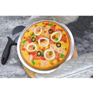 SOGA 9-inch Round Seamless Aluminium Nonstick Commercial Grade Pizza Screen Baking Pan