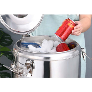 SOGA 2X 35L Stainless Steel Insulated Stock Pot Dispenser Hot & Cold Beverage Container With Tap