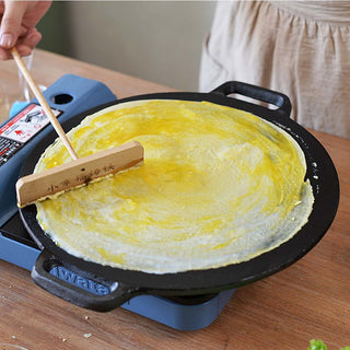 SOGA 2X 37cm Cast Iron Induction Crepes Pan Baking Cookie Pancake Pizza Bakeware