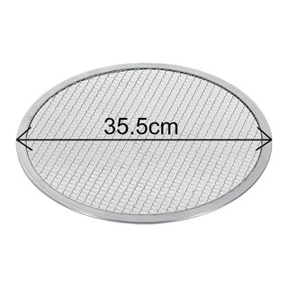 SOGA 2X 14-inch Round Seamless Aluminium Nonstick Commercial Grade Pizza Screen Baking Pan