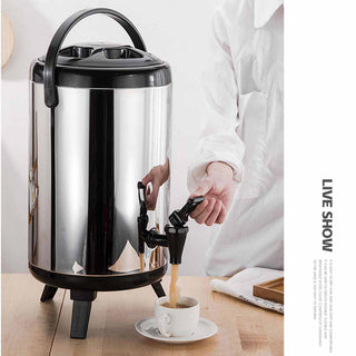 SOGA 2X 18L Portable Insulated Cold/Heat Coffee Tea Beer Barrel Brew Pot With Dispenser