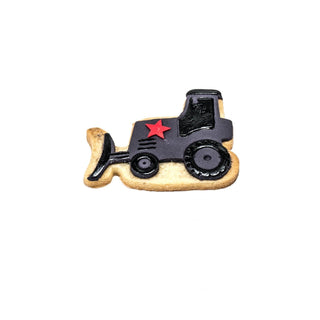 Bulldozer Decorated Cookie - Black